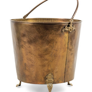 Appraisal: An English Copper Coal Scuttle th Century Height x diameter