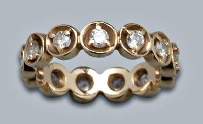 Appraisal: Lady's diamond eternity ring round brilliant-cut diamonds estimated total weight