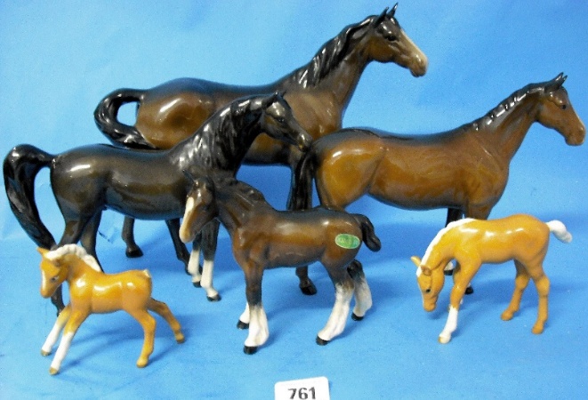 Appraisal: Beswick Swishtail Horse Arab Xayal ear fault Huntsmans Horse leg