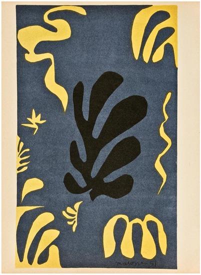 Appraisal: Henri Matisse - Two lithographs printed in colors from XXe