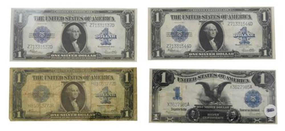 Appraisal: CURRENCY Lot of Four Large Size Silver Certificates one series