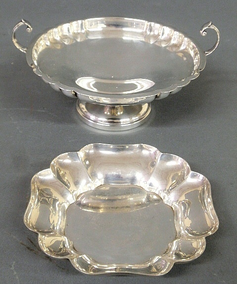 Appraisal: - Sterling silver footed candy dish h x w and