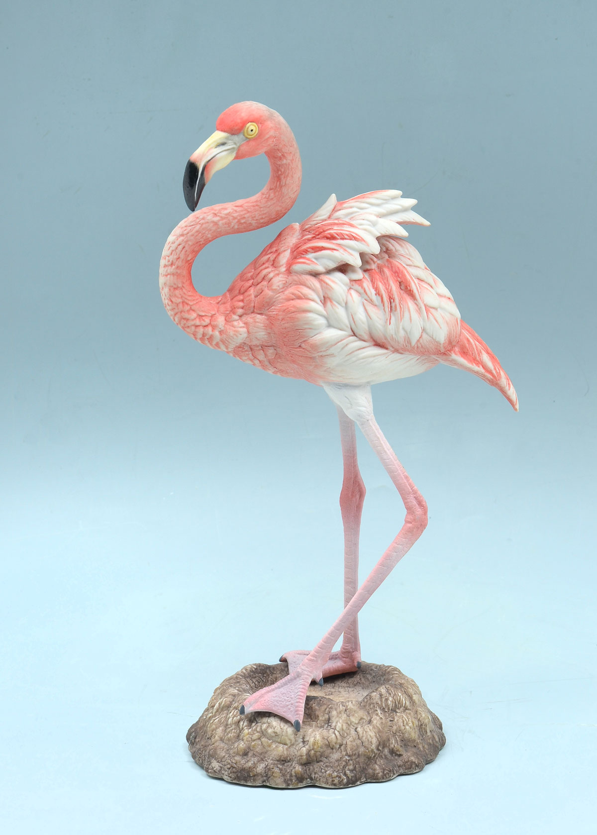 Appraisal: BOEHM PORCELAIN PINK FLAMINGO Boehm porcelain flamingo from the Wading