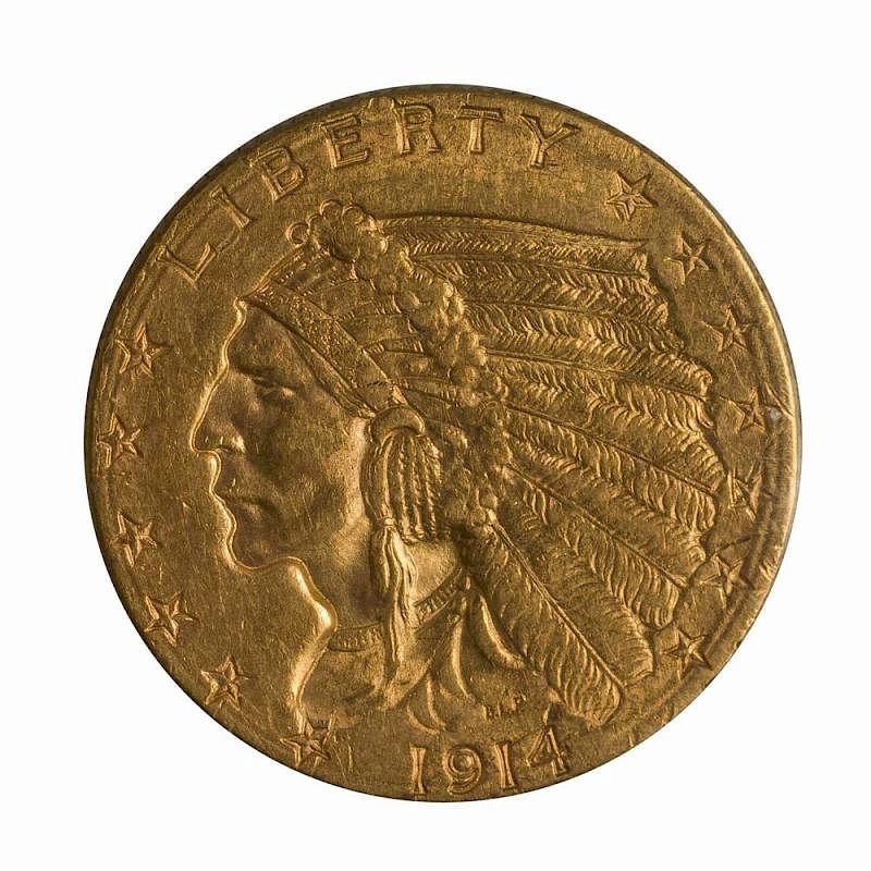 Appraisal: -D U S Quarter Eagle Indian Head AV -D U