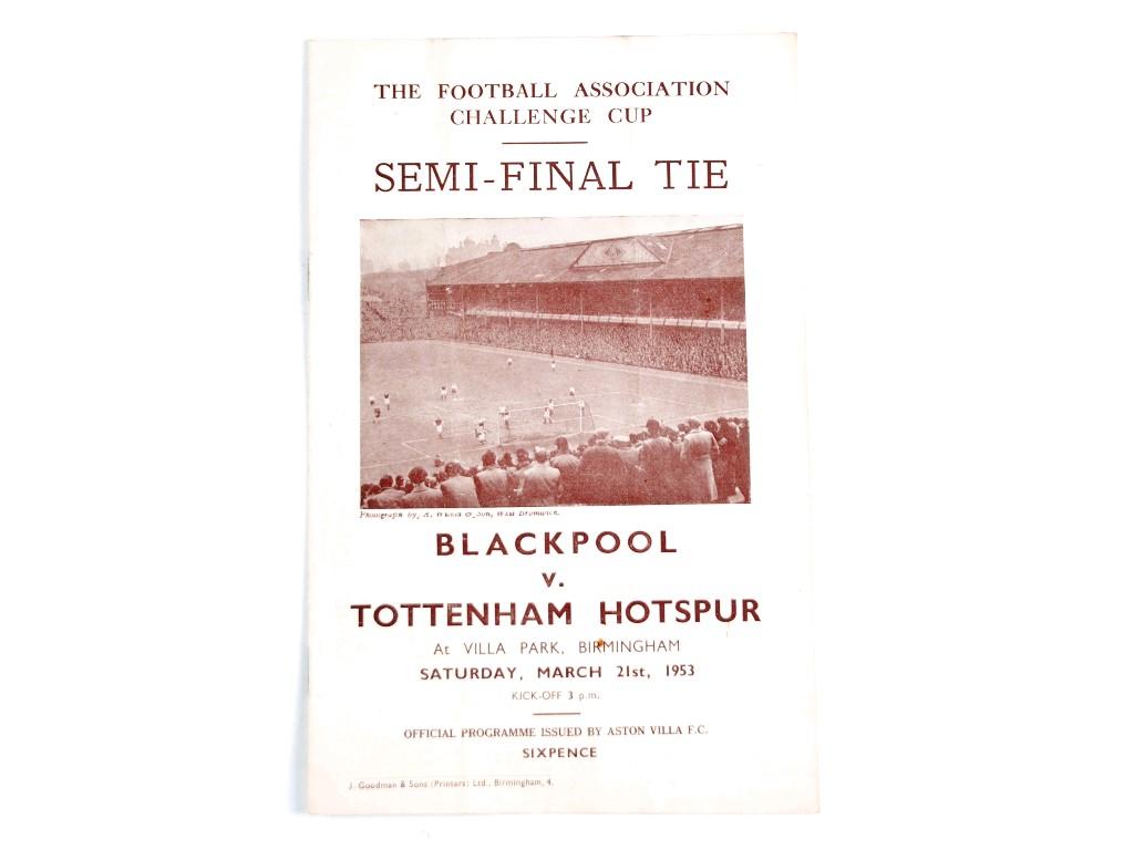 Appraisal: BLACKPOOL v SPURS Semi final at Villa Park EST -