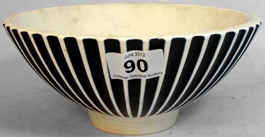 Appraisal: Wedgwood Norman Wilson designed Scalloped Bowl in Black and White