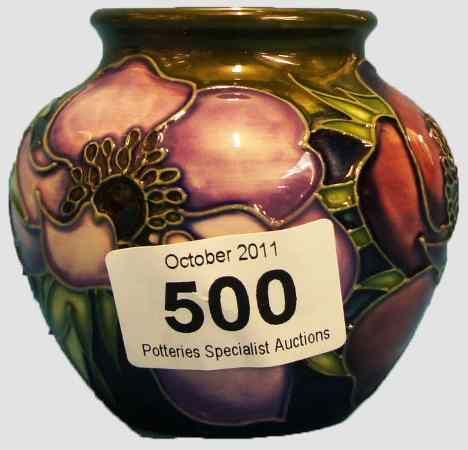 Appraisal: Moorcroft small Vase decorated with purple Flowers dated height cm