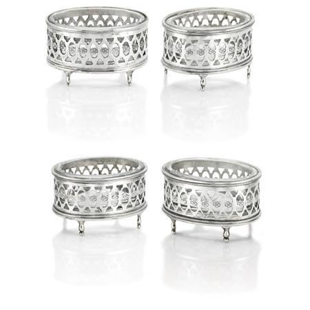 Appraisal: Four Sterling Silver Condiment Holders Buccellati Estimate -