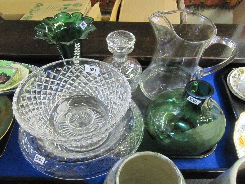 Appraisal: Six pieces of glass - Caithness vase crystal bowl etc