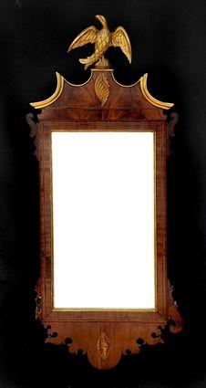 Appraisal: FEDERAL INLAID MAHOGANY AND PARCEL-GILT MIRROR The line and ebonized-inlaid