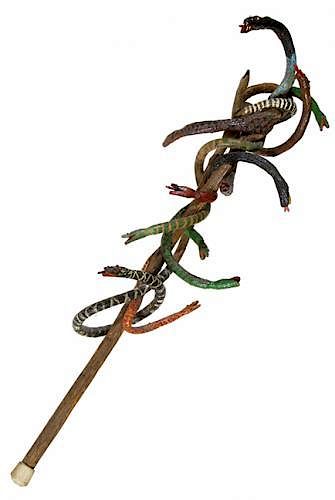 Appraisal: Folk-Art Snake Cane Folk-Art Snake Cane Dated The picture tells