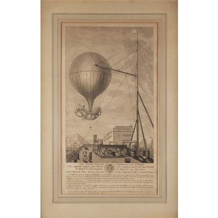 Appraisal: Artist Unknown engravings EXPERIENCE AEROSTATIQUE FAITE A LYON EN JANVIER