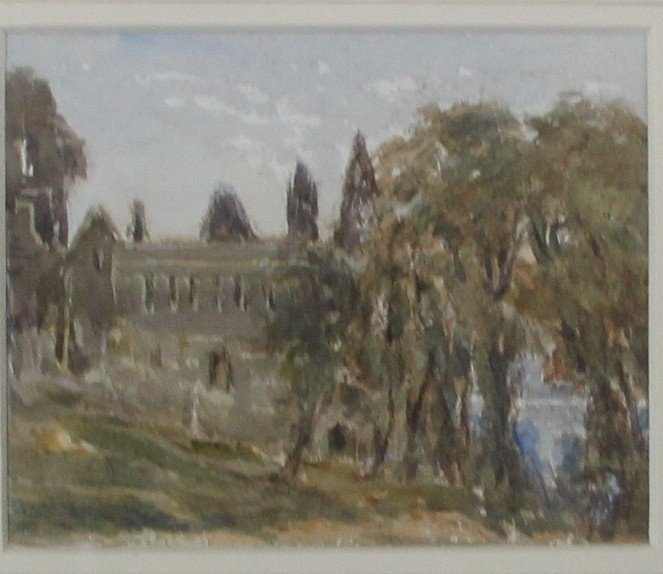 Appraisal: David Cox Senior Ruins of Linlithgow Castle Edinburgh watercolour cm