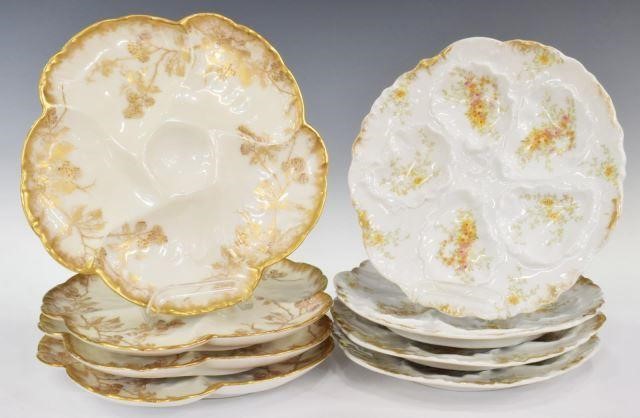 Appraisal: lot of French Limoges porcelain oyster plates thc comprising with