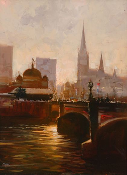 Appraisal: Herman Perkel born Princes Bridge oil on canvas signed 'Pekel'