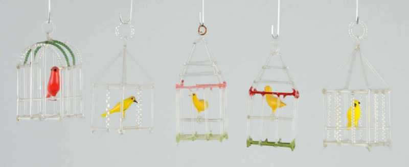 Appraisal: Lot of Blown Glass Bird Cages Condition Excellent