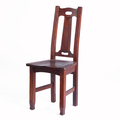 Appraisal: STICKLEY BROTHERS Desk chair with single vertical back slat shaped