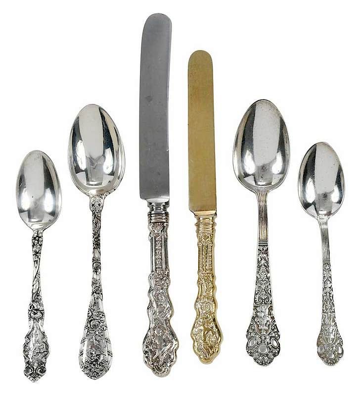 Appraisal: Pieces Assorted Gorham Sterling Flatware American th century thirteen Gorham