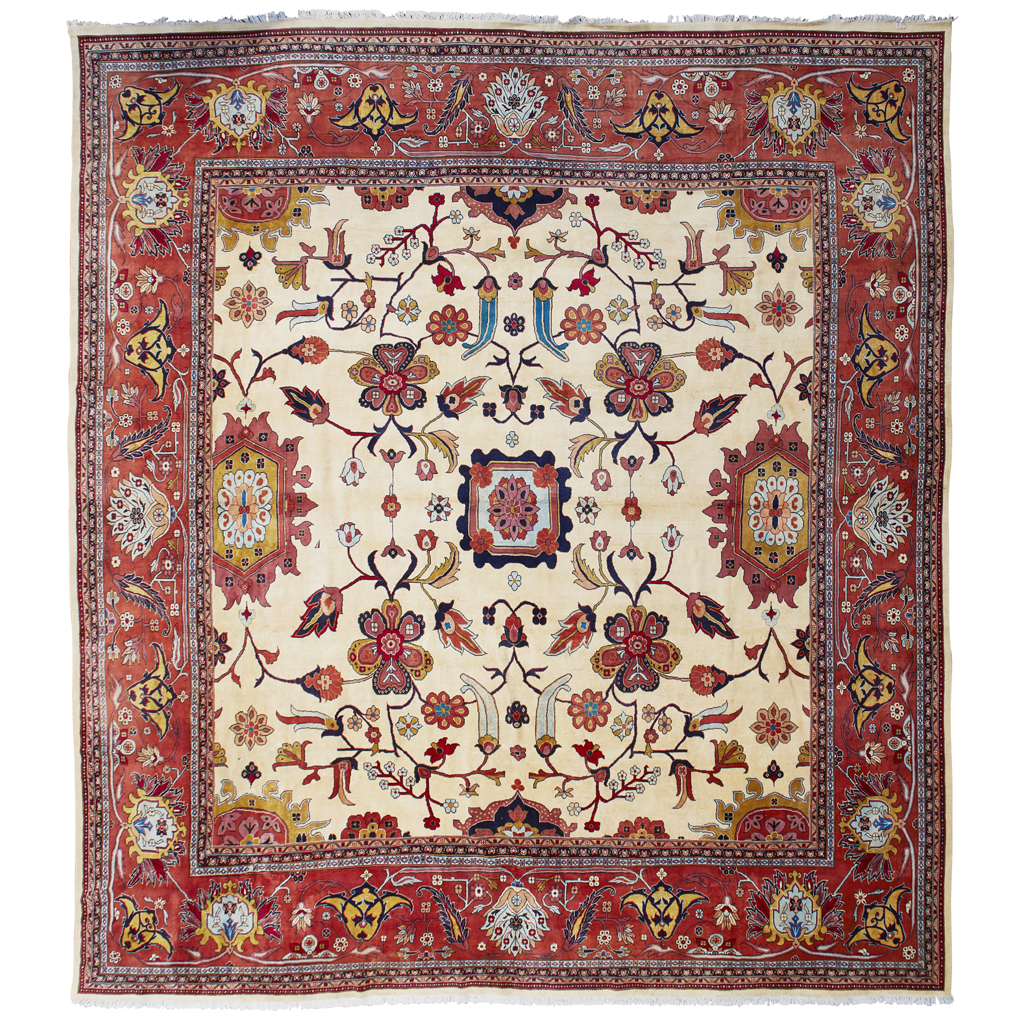 Appraisal: TURKISH CARPET MODERN of Northwest Persian style the cream field