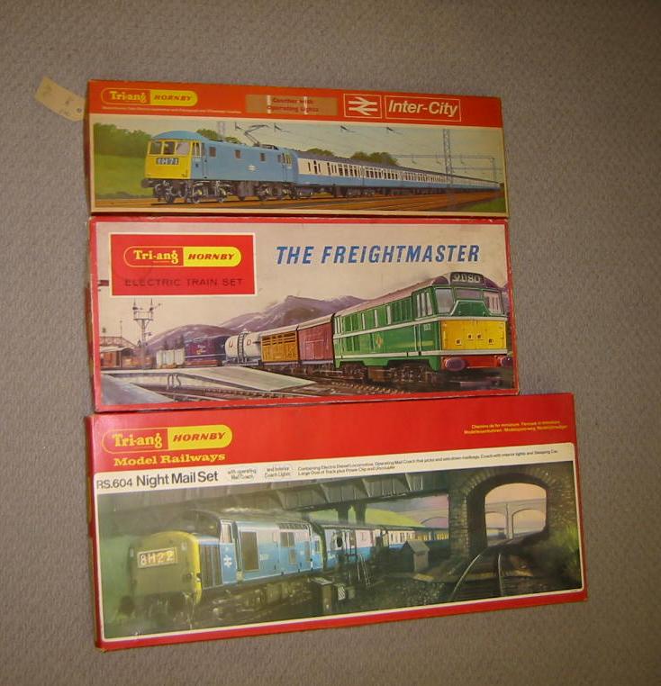 Appraisal: Three Triang Hornby train sets Intercity Set R A The