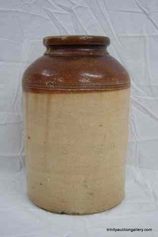 Appraisal: Antique Gallon Crock Pottery Milk BarrelFrom the estate is a