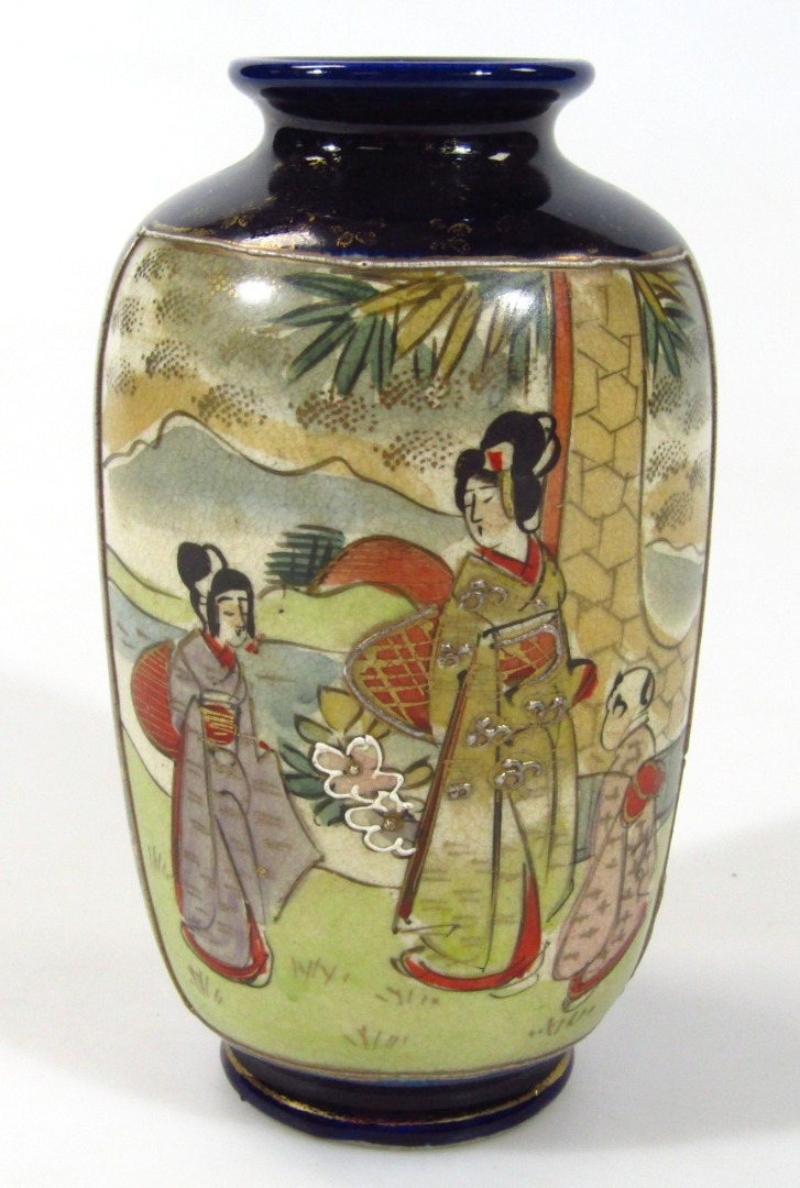 Appraisal: A Japanese late Meiji period satsuma vase the shouldered body