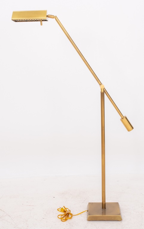 Appraisal: FREDERICK COOPER BRASS STANDING LAMP Frederick Cooper brass adjustable standing