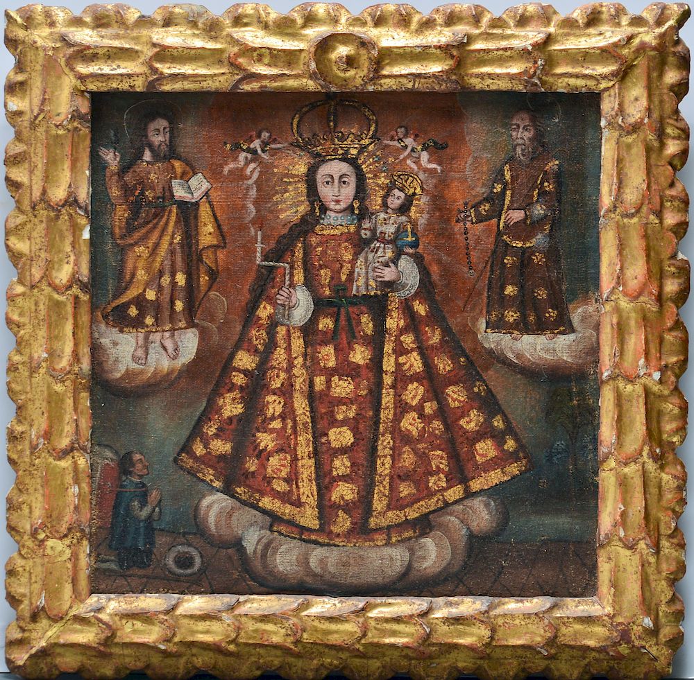 Appraisal: Cuzco School The Virgin of Candelaria Oil th C Spanish