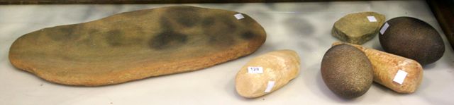 Appraisal: Three Aboriginal grinding stones