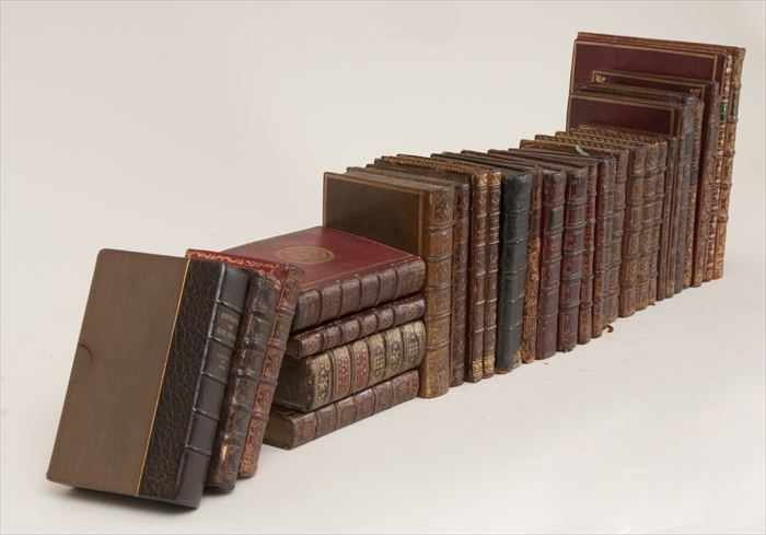 Appraisal: COLLECTION OF THIRTY ARMORIAL BINDINGS All volumes are from European