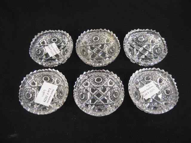 Appraisal: Set of Cut Glass Salt Cellars heavy cut brilliant period