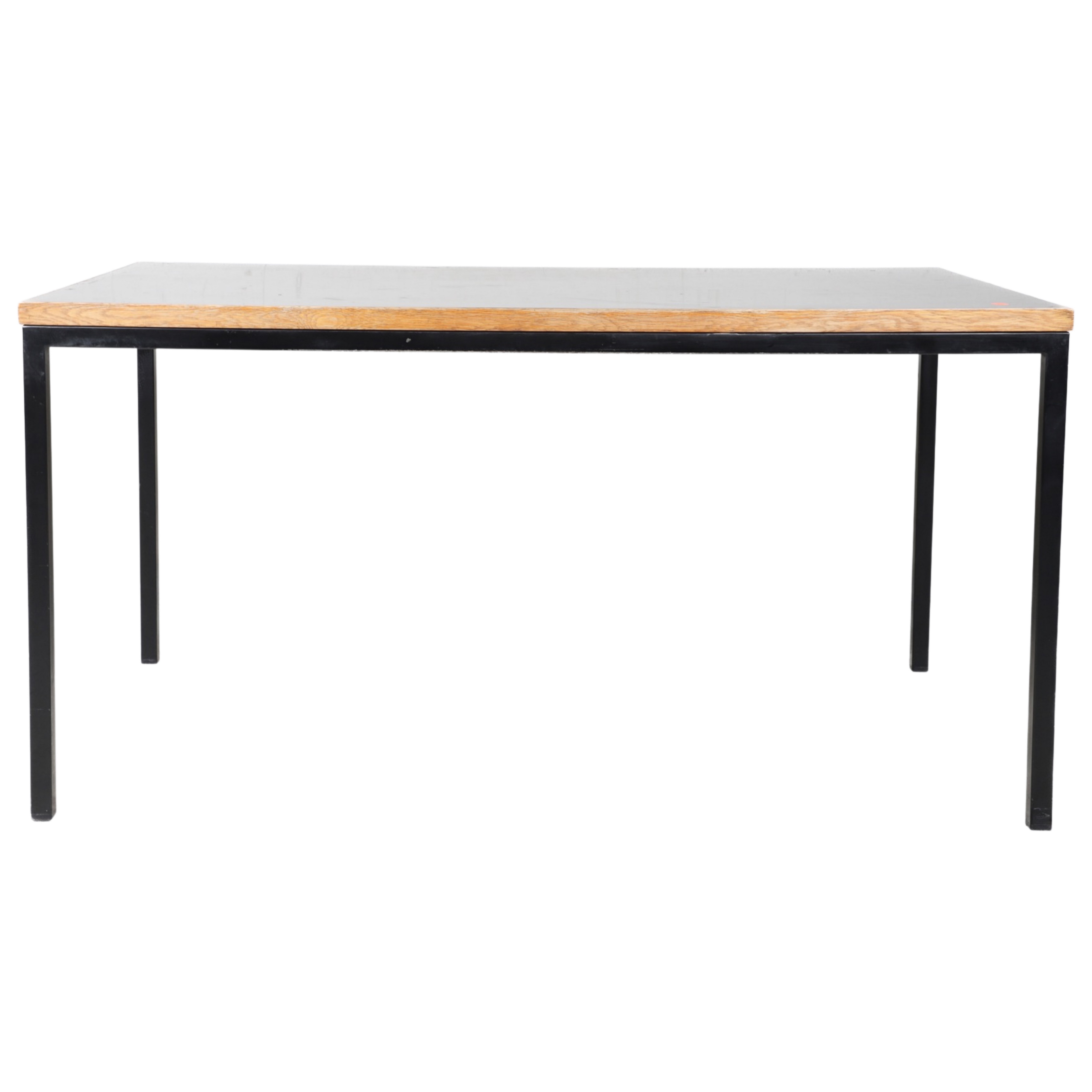 Appraisal: Stendig Mid Century Modern ebonized and walnut dining table black