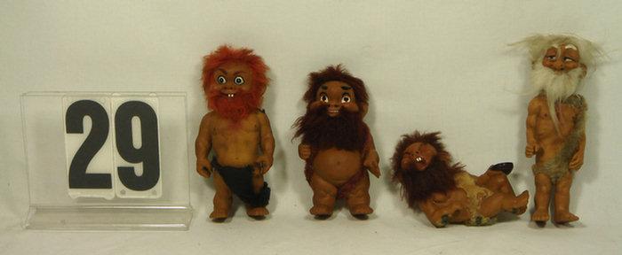 Appraisal: Lot of Aboriginals vintage trolls to inches tall marked made