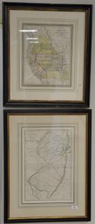 Appraisal: Group of four framed colored engraved maps including two The