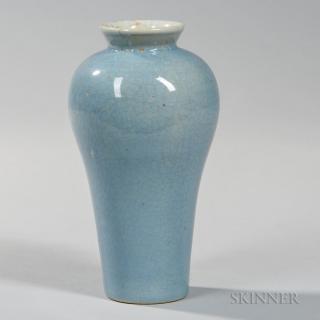 Appraisal: Sky Blue Vase Sky Blue Vase China th th century