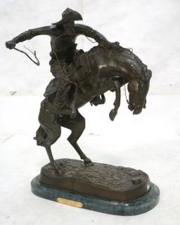 Appraisal: Frederic REMINGTON Replica Bronze Statue Sculptur Frederic REMINGTON Replica Bronze