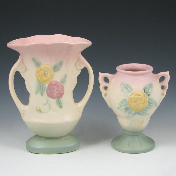 Appraisal: Hull Open Rose - Vases Lot of two Open Rose