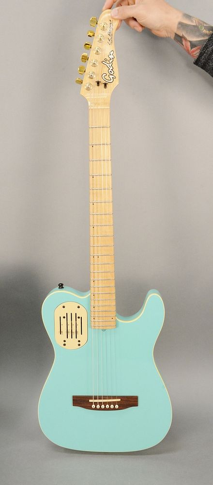 Appraisal: Godin L R Baggs Acousticaster in rare aqua color made