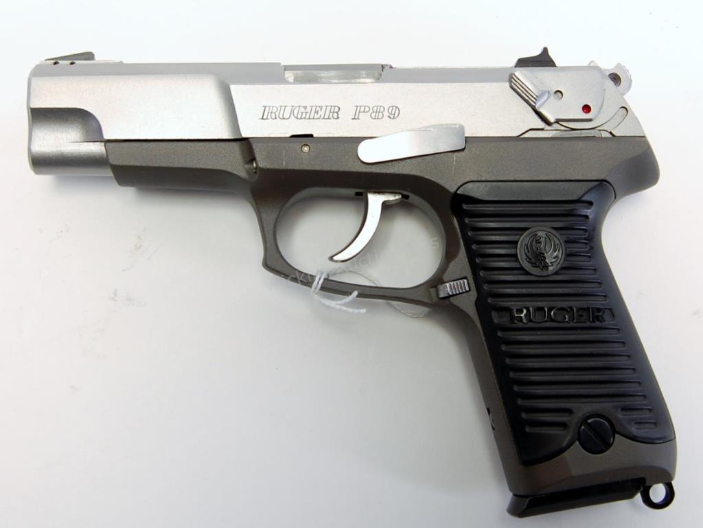 Appraisal: Ruger P Semi Auto Pistol-Stainless barrel Chambered in mm DA