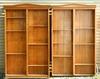 Appraisal: BOOKCASES - Pair of ca golden oak architectural bookcases Molded