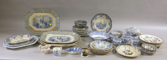 Appraisal: Large Group of Mostly Blue and White English Transferware including