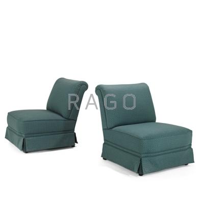 Appraisal: JAMES MONT Attr Pair of lounge chairs USA s Each