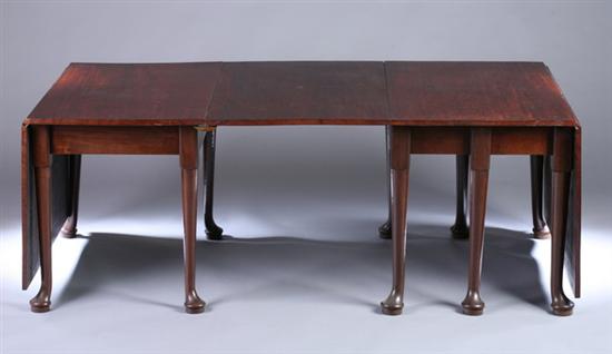 Appraisal: QUEEN ANNE STYLE MAHOGANY DROP-LEAF DINING TABLE th century in