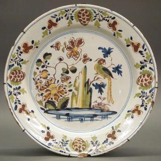 Appraisal: th c Delft ware Charger An th Century English Delft