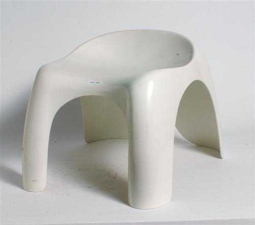 Appraisal: DUKES STACY CHILD'S STOOL Efebino for Artemide Milan White plastic