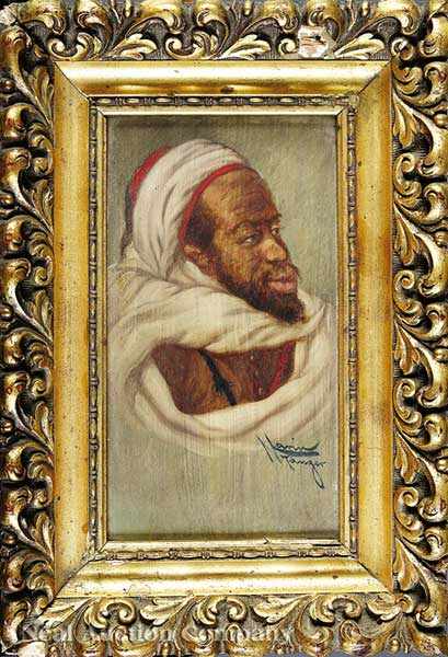 Appraisal: mile Marin French - a pair of portraits of Bedouin