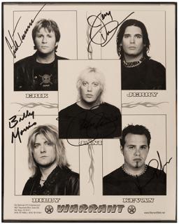 Appraisal: Warrant Signed Press Photograph Circa Official press photo signed by