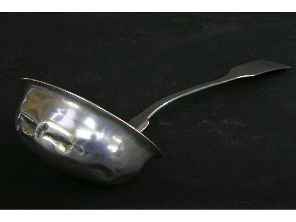 Appraisal: Large German white metal soup ladle long oz approx