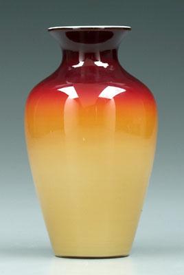 Appraisal: Wheeling peachblow vase glossy finish - in Minor surface scratches