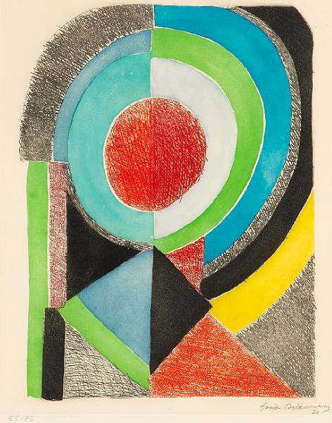 Appraisal: Sonia Delaunay French - Untitled from Avec moi-m me Etching